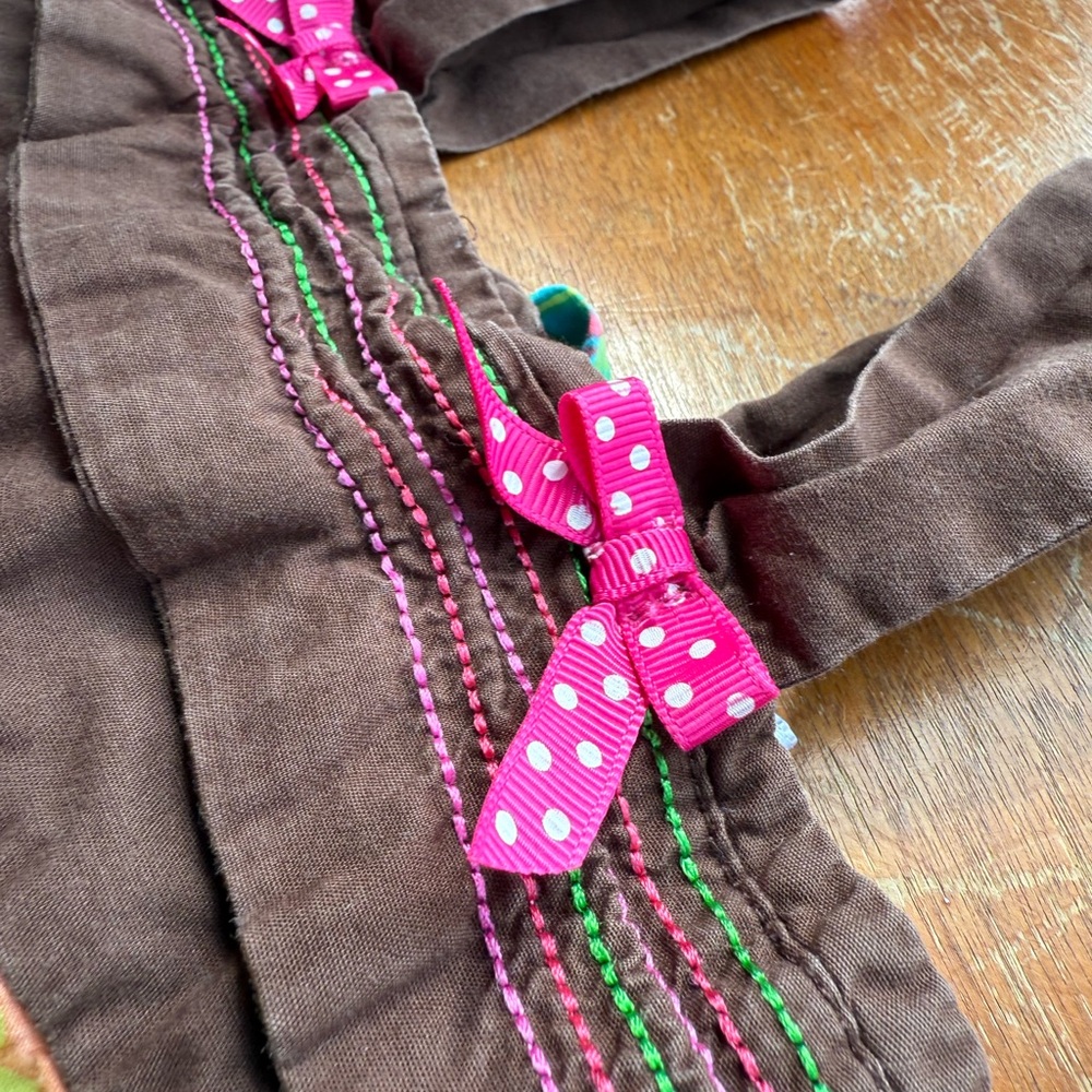 Youngland Floral Dress with Brown Accents